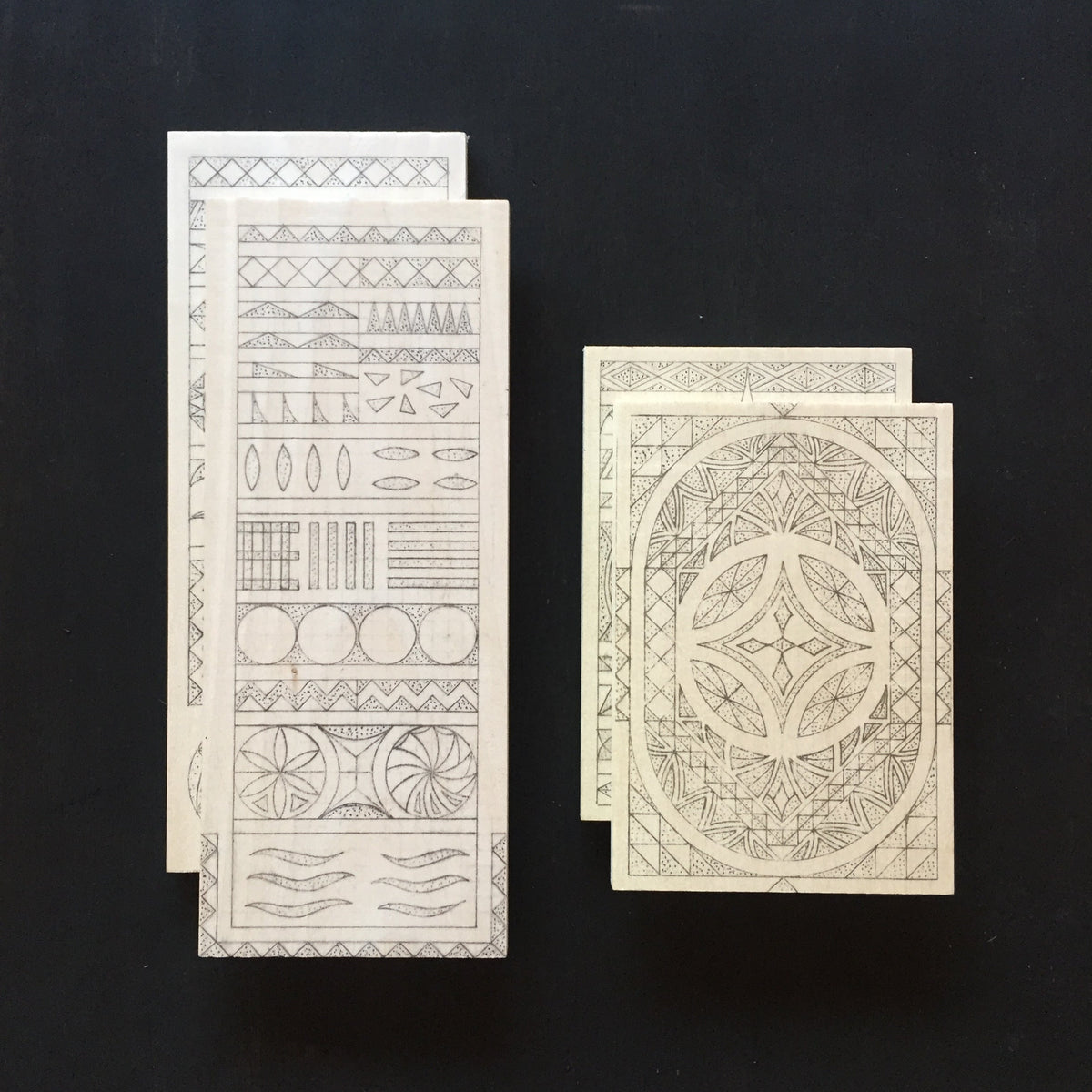 Basswood Chip Carving Practice Boards 